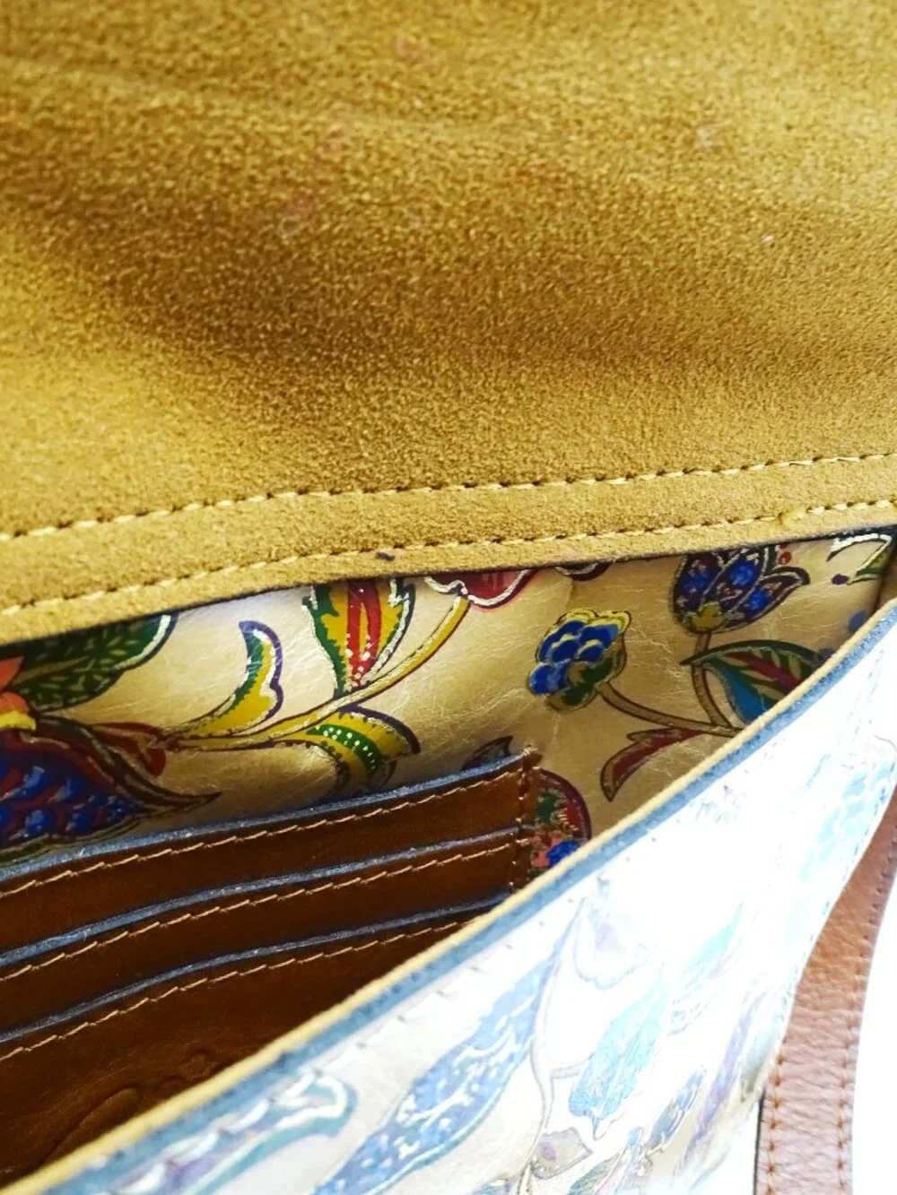 PATRICIA NASH Avellino French Tapestry Color Genuine Leather Crossbody Organizer - Picture 7 of 9